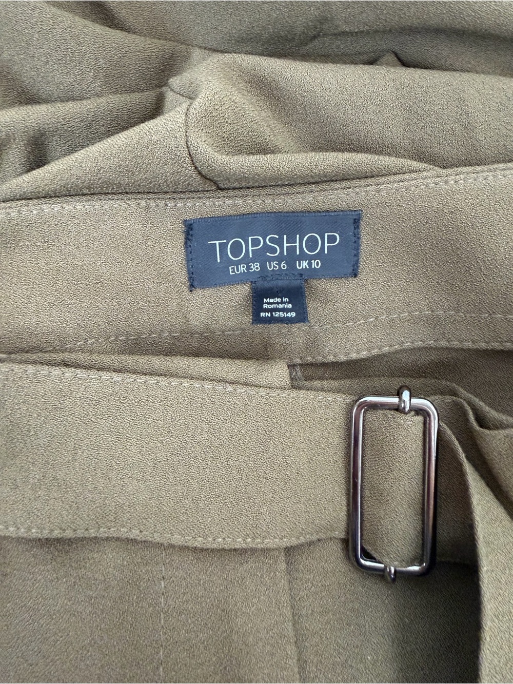 Topshop Belted Tapered Trousers Size US 6 / UK 10 - Picture 9 of 10